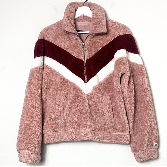 Abercrombie & Fitch Jackets & Blazers - Abercrombie & Fitch Sherpa Half-Zipped Jacket
